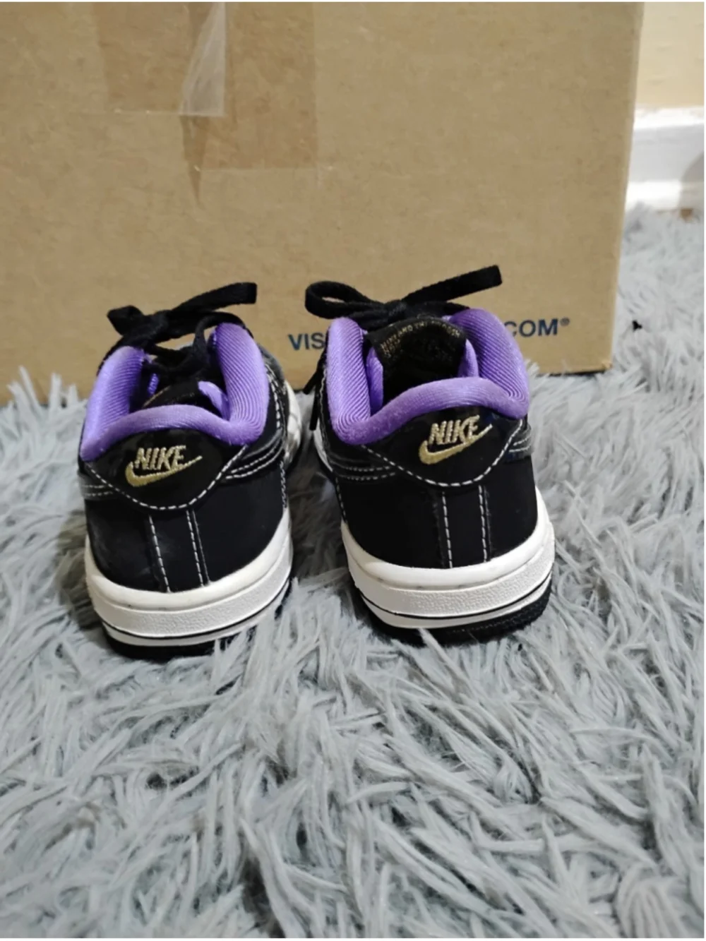 Nike Air Force 1 LV8 ‘Cracked Black White’ Toddler Size 7C Shoes DQ0550-001